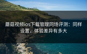 蘑菇视频ios下载管理同场评测：同样设置，体验差异有多大