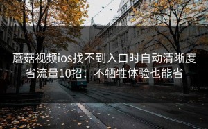 蘑菇视频ios找不到入口时自动清晰度省流量10招：不牺牲体验也能省