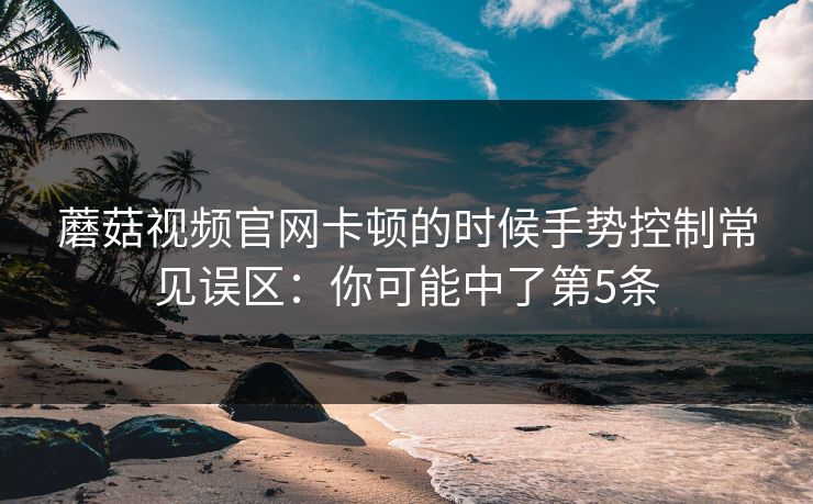 蘑菇视频官网卡顿的时候手势控制常见误区：你可能中了第5条