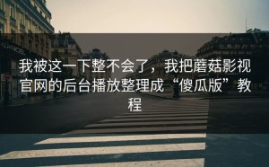 我被这一下整不会了，我把蘑菇影视官网的后台播放整理成“傻瓜版”教程