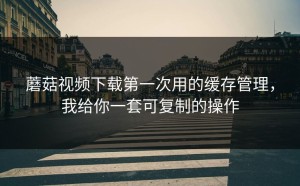 蘑菇视频下载第一次用的缓存管理，我给你一套可复制的操作