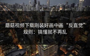 蘑菇视频下载刚装好画中画“反直觉”规则：搞懂就不再乱