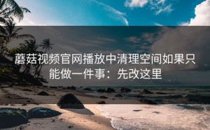 蘑菇视频官网播放中清理空间如果只能做一件事：先改这里