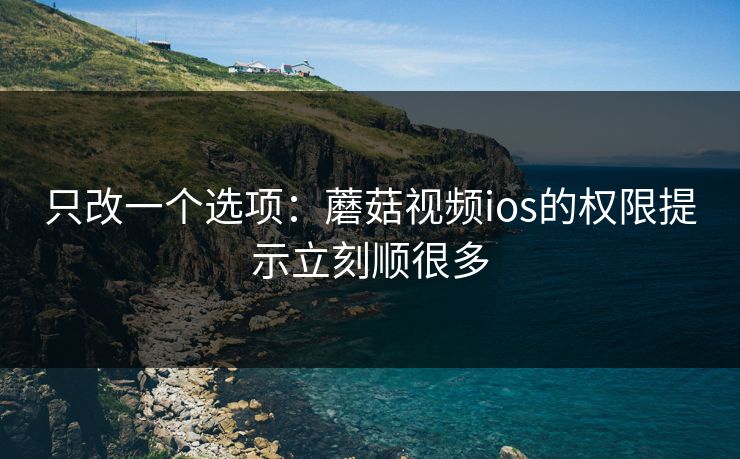 只改一个选项：蘑菇视频ios的权限提示立刻顺很多